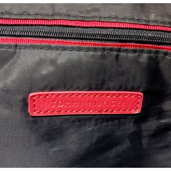 Tommy Hilfiger Navy Blue & White Plaid Large Tote Purse Shopper Shoulder Bag - Picture 8 of 8